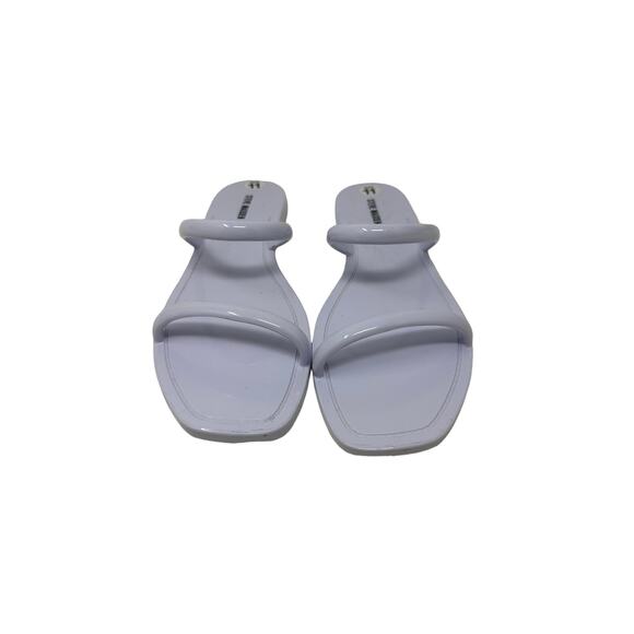 Steve Madden White Pike Double Strap Slip On Slides Flat Sandals size 11 - Picture 5 of 9